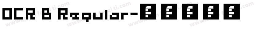 0CR B Regular字体转换
